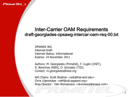 Inter-Carrier OAM Requirements