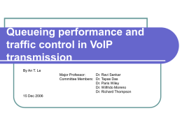 Queueing performance and traffic control in VoIP