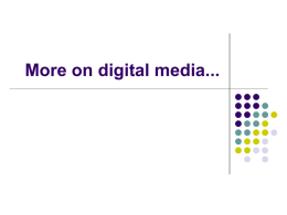 Technical Foundations of Digital Media DMST