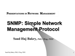 Simple Network Management Protocol