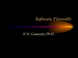 Software Firewall Features
