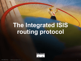 The Integrated ISIS routing protocol