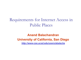 Requirements for High-speed Internet Access in Public
