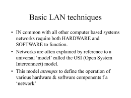 Basic LAN Techniques