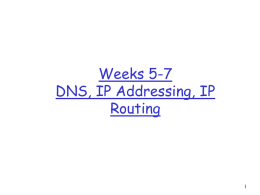 DNS,TCP/IP Fundamentals, IP Addressing