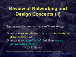 Fundamentals of Networking - ECSE - Rensselaer Polytechnic Institute