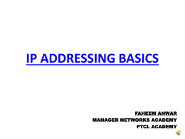 IP ADDRESSING BASICS