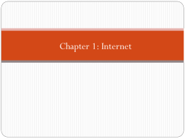 Chapter 01 - Introduction to Internet