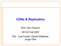 CDNs & Replication