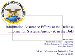Information Assurance Efforts (DoD)