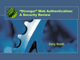 “Stronger” Web Authentication: A Security Review