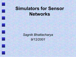 Simulators for Sensor Networks