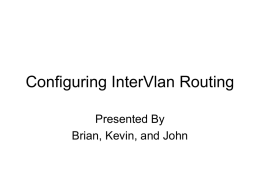 Configuring InterVLAN Routing