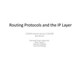 Routing Protocols and Transport Layers