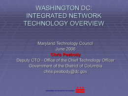 WASHINGTON DC NETWORK TECHNOLOGY OVERVIEW
