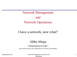 Network Operations