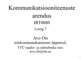 Teenus_77 - Raadio- ja sidetehnika instituut