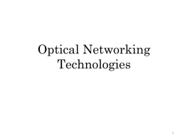 Optical network technology