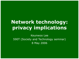 Network technology: privacy implications