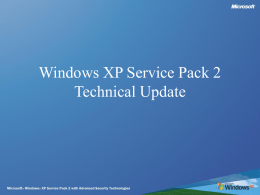 Windows XP Service Pack 2 - Microsoft Center