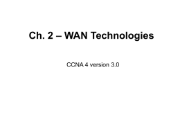 WAN technology/terminology