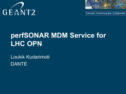 perfSONAR MDM Service for LHC OPN
