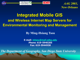 Tsou_2003AAG. ppt - Internet Mapping Services for San Diego