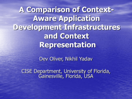 A Comparison of Context-Aware Application Development