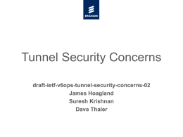 Tunnel Security Concerns
