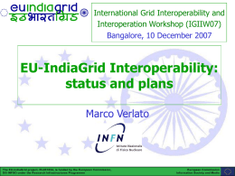 EU-IndiaGrid Interoperability
