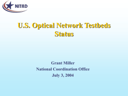 U.S. Optical Network Status