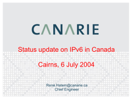 Canada`s IPv6 Updates