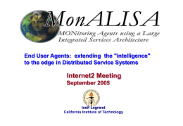 MonALISA - Internet2