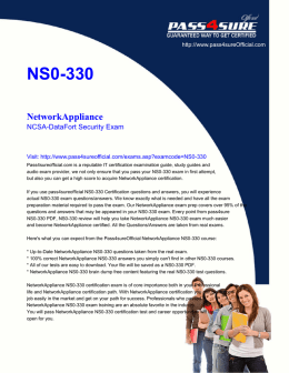 NS0-330 NetworkAppliance