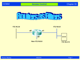 Chapter 05 Access Control Lists (ACL)