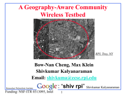 Community Wireless Networks