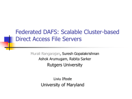 Federated DAFS: Scalable Cluster-based Direct Access