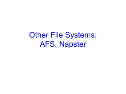 AFS and Napster