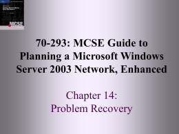14: Problem Recovery