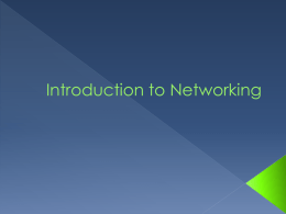 Networking Basics - Henry County Schools