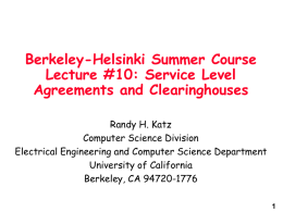 10SLAs&CHs - BNRG - University of California, Berkeley