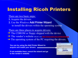 Use Add Printer Wizard in Windows Printer folder