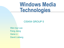 Windows Media Technologies