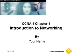 Year 1 - Module 1 Introduction to Networking