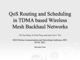 QoS Routing and Scheduling in TDMA based Wireless Mesh