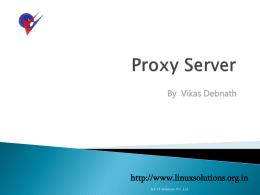 Proxy Servers - Linux Solutions in Delhi, KV IT