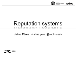 Reputation systems