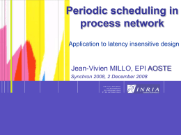 Jean-Vivien Millo: Static Scheduling in Process