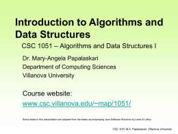 Course intro - Villanova Department of Computing Sciences