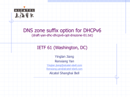 DNS zone suffix option for DHCPv6